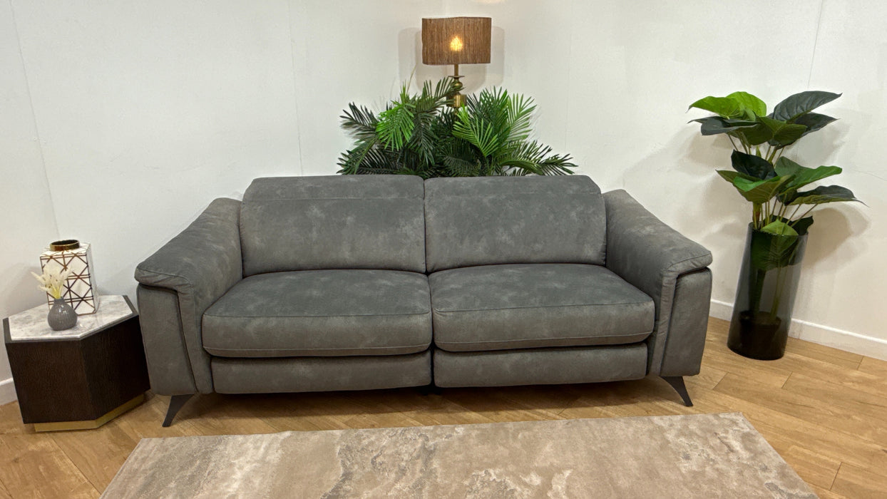 Sofology Ezra Fabric 3 Seater Power Recliner in Lifestyle Flecked Mineral Green
