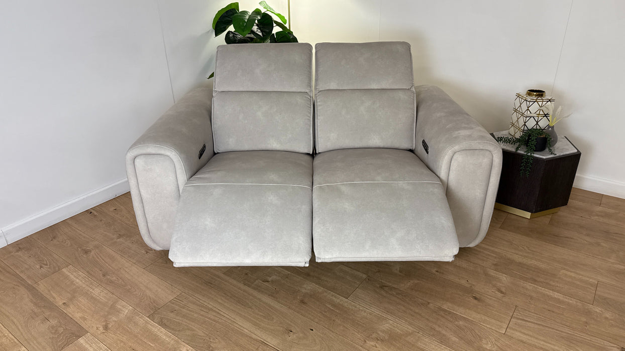 Sofology The Premiere 2 Seater Recliner Sofa in Lifestyle Flecked Fabric Ivory