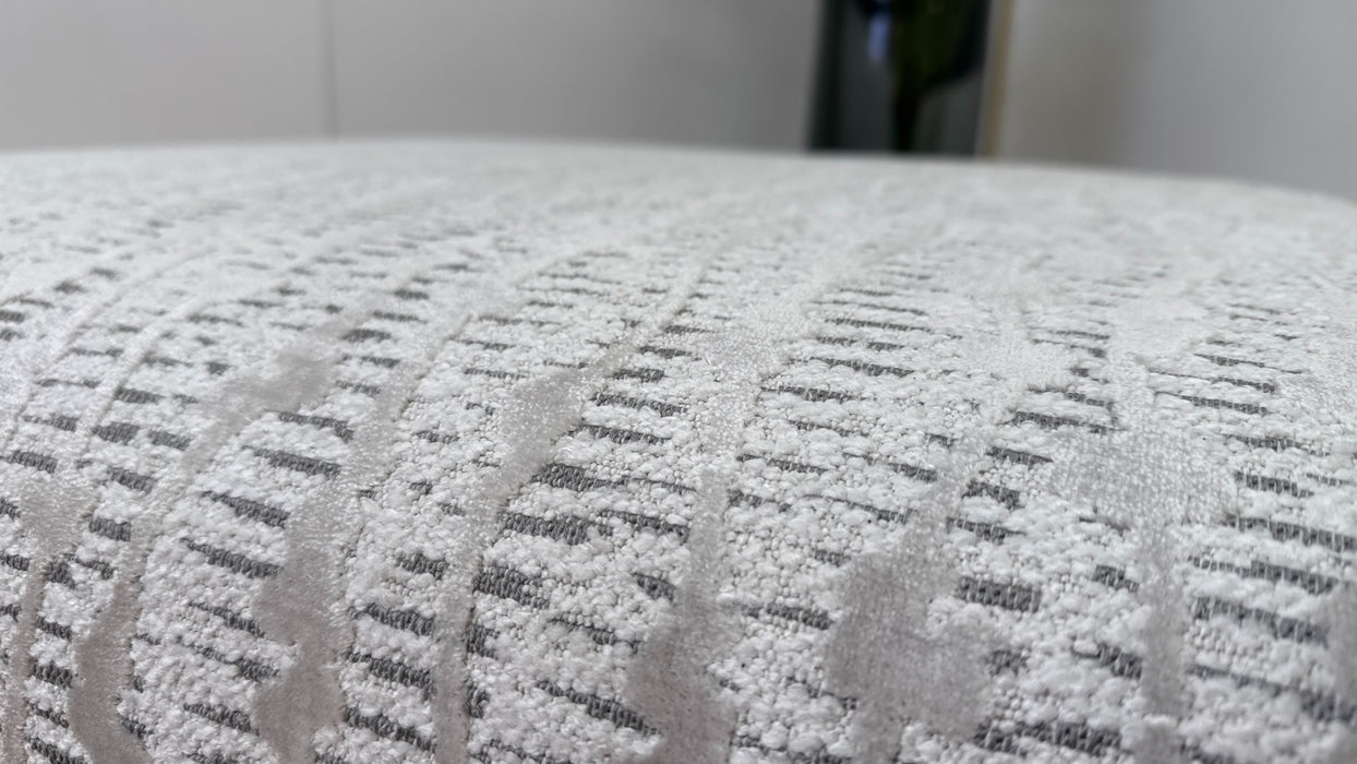 Sofology Highgrove Fabric Designer Footstool in Textured Pebble