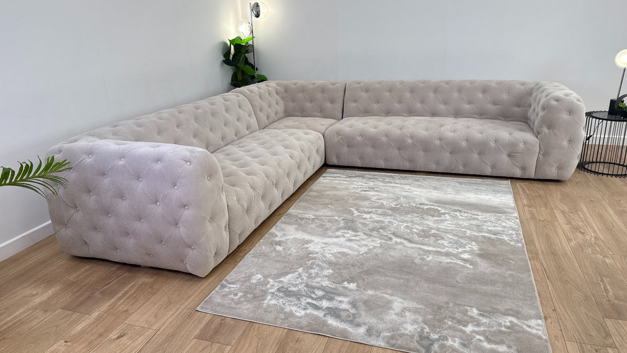 Sofology The Venezia 3 Corner 3 in Relaxed Chenille Cotton Fabric