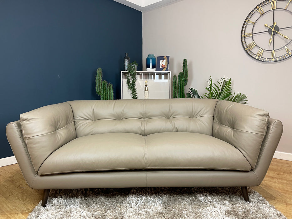 Hygge Leather 3 Seater - Trusty Matt Leather Taupe (WA2)