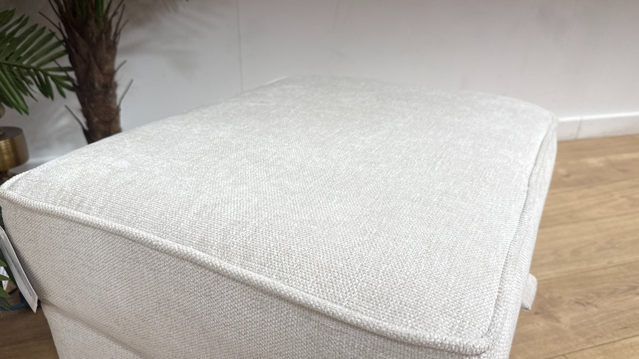 Sofology Mayfair Fabric Storage Footstool in Linen Look Chenille Mist