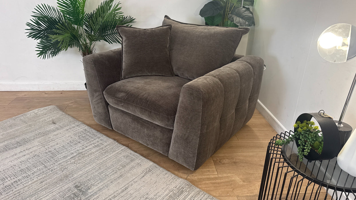 Sofology Fabric Chair in Sample Luxury Deep Pile Chenille Montreal Mole 456