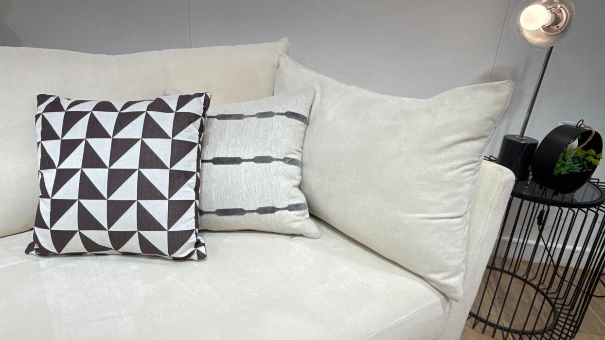 Sofology Tallulah Fabric 3 Seater in Soft Chenille Ivory