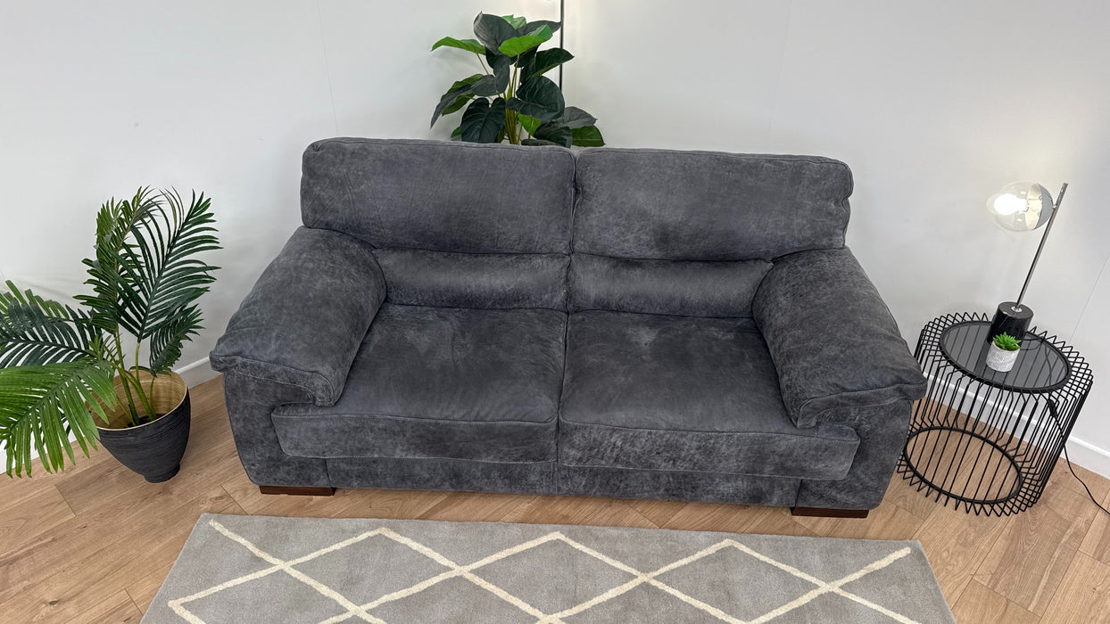 Santino 2 Seater Sofa - Leather - Utah Grey