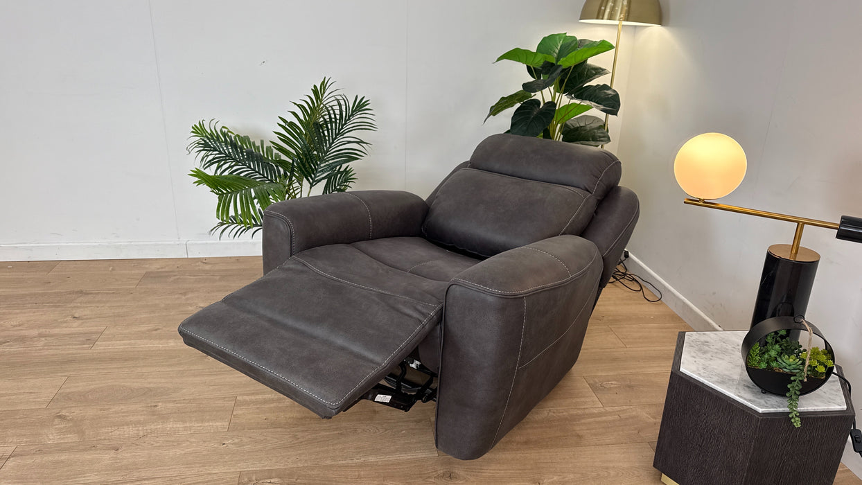 Eiger Fabric Power Recliner + Power Hdrst Chair