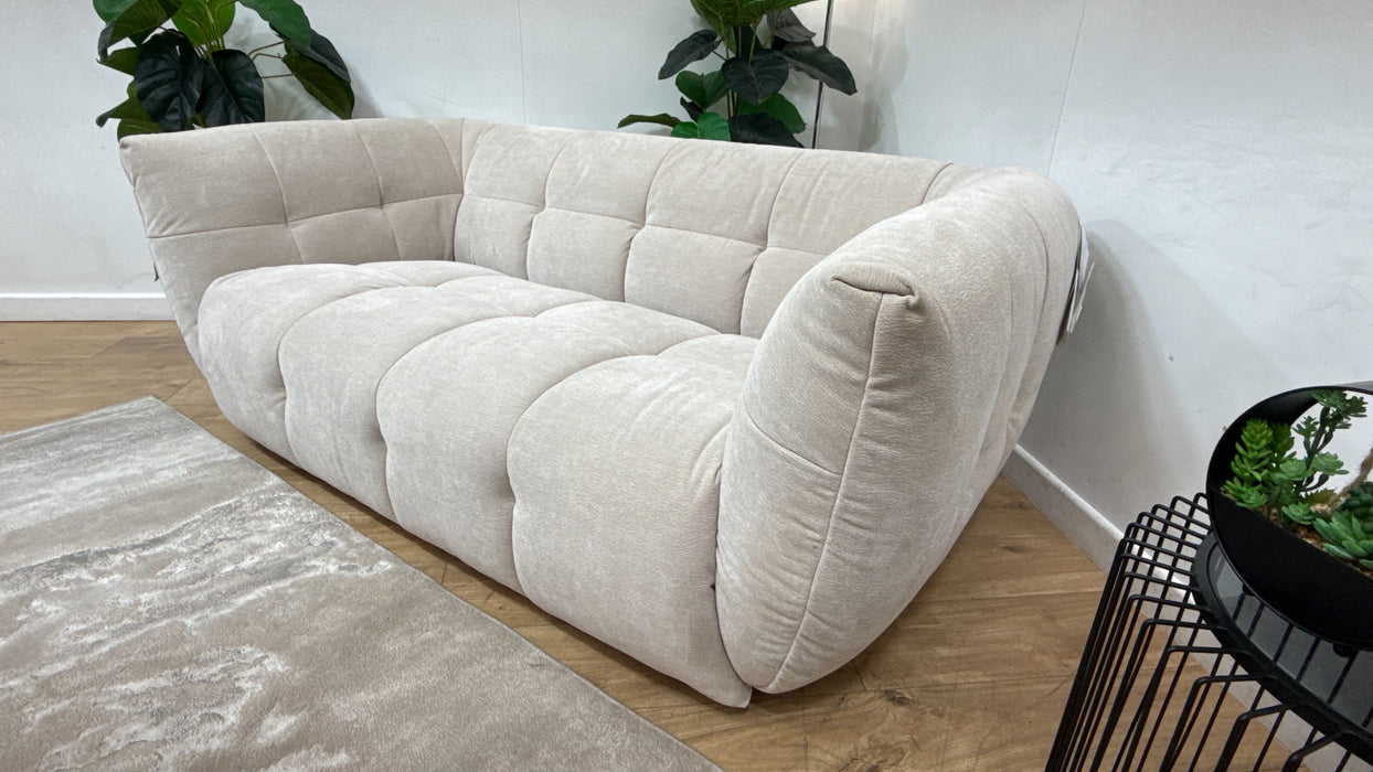 Sofology Lunar Fabric 2 Seater in Textured Chenille Stone