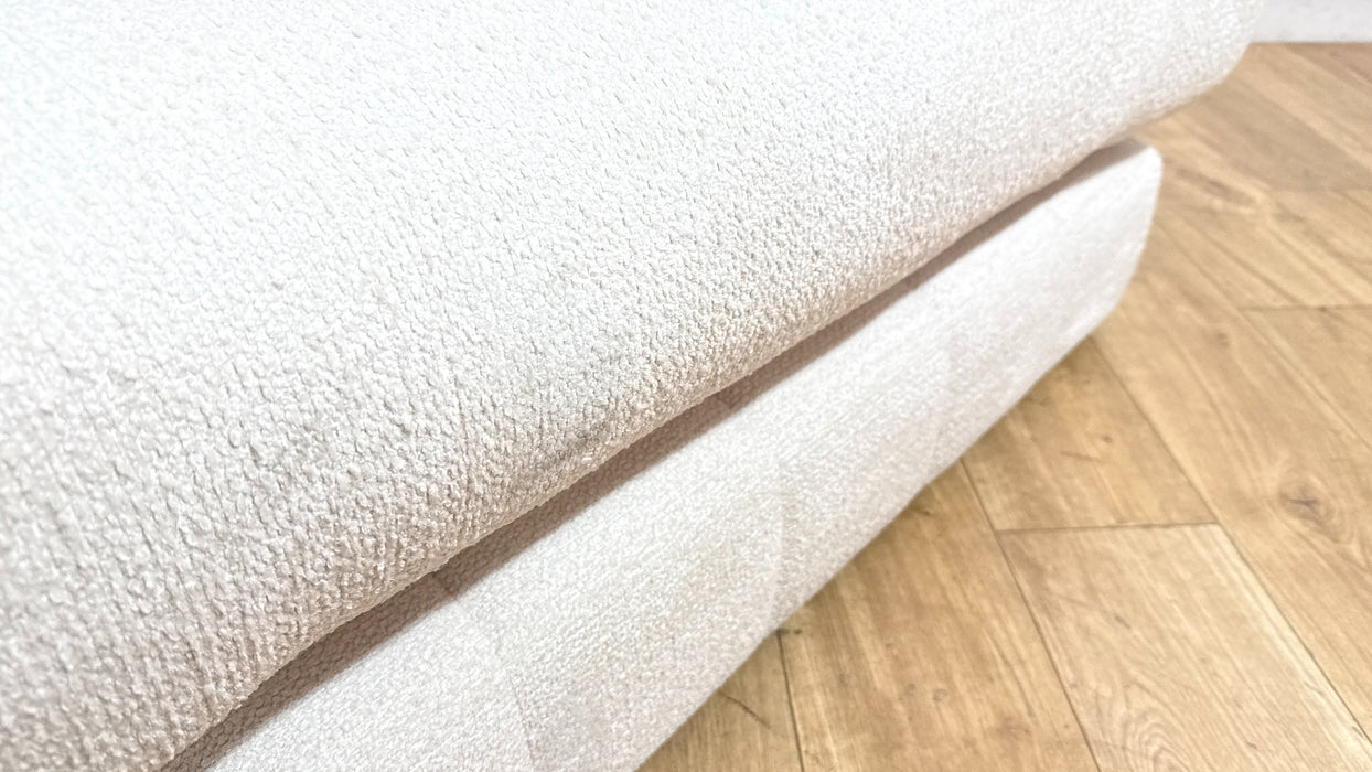 Sofology Westwood Fabric Footstool in Soft Boucle Ecru