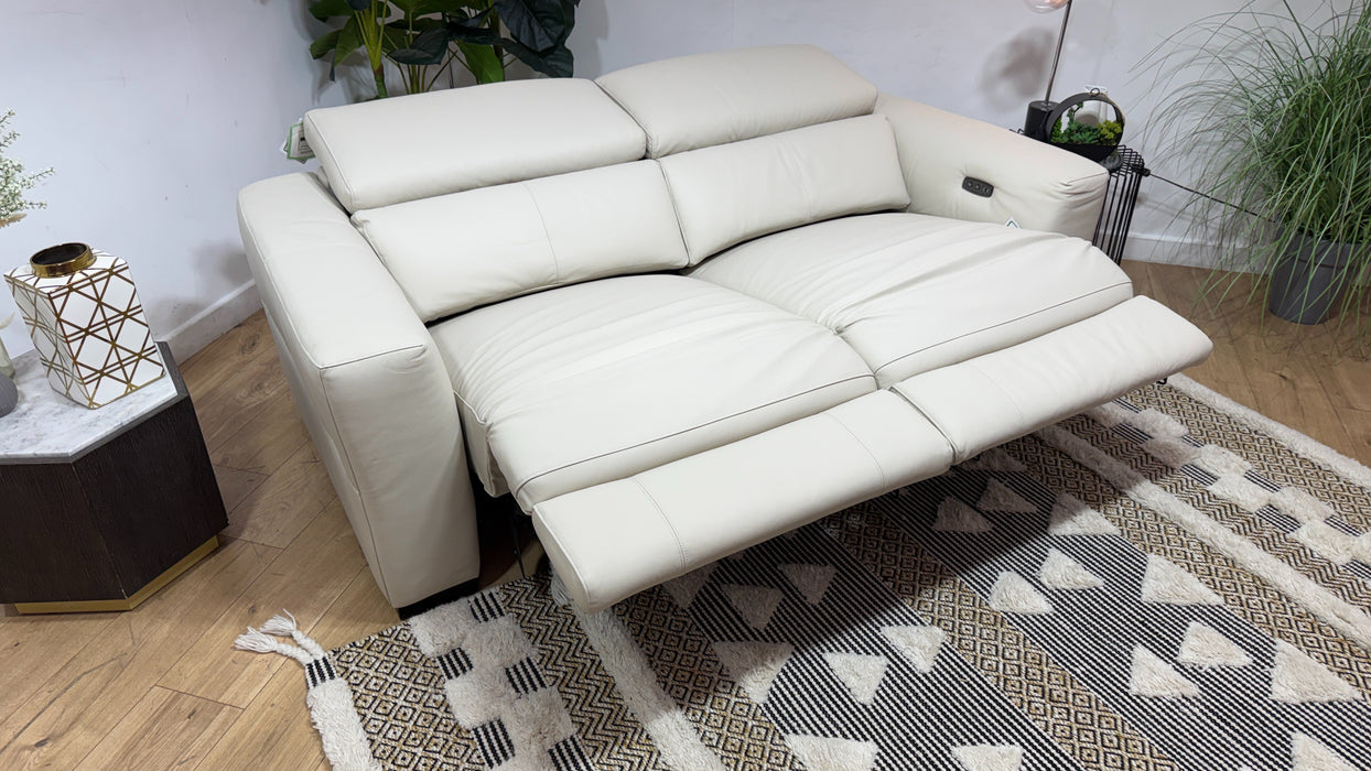 Sofology Metropolitan Leather 3 Seater Power Recliner in Trusty Matt Bone