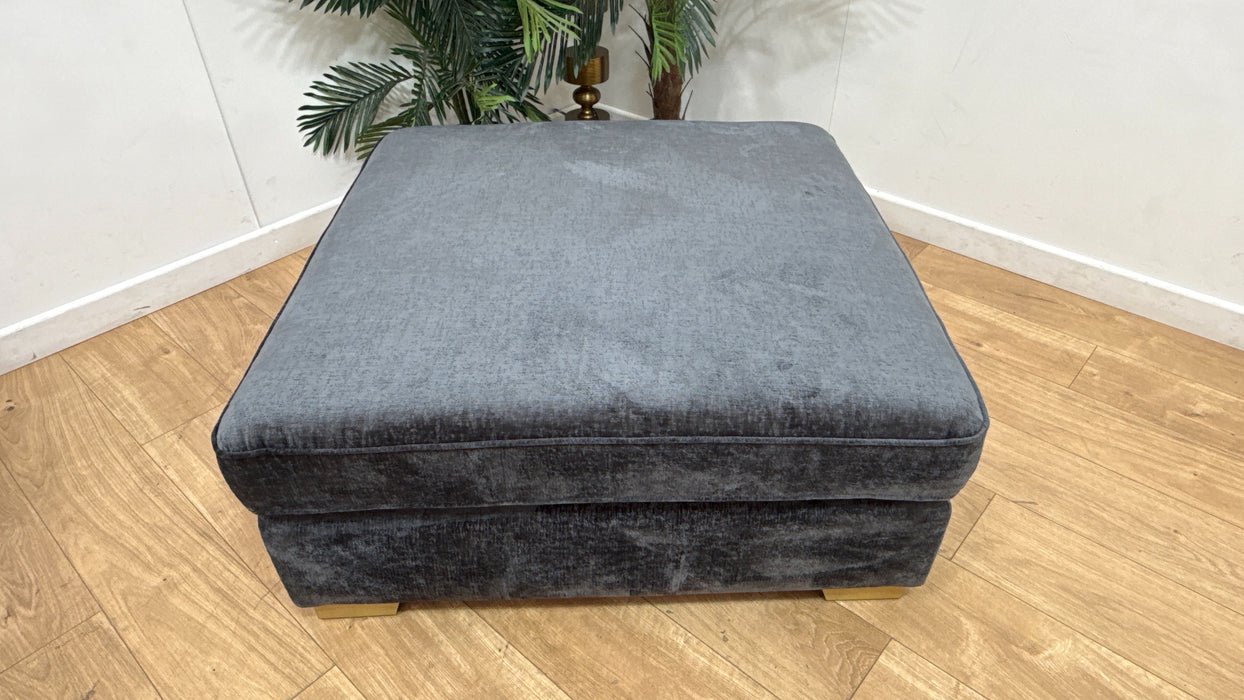 Sofology Odette Fabric Footstool in Adele Midnight