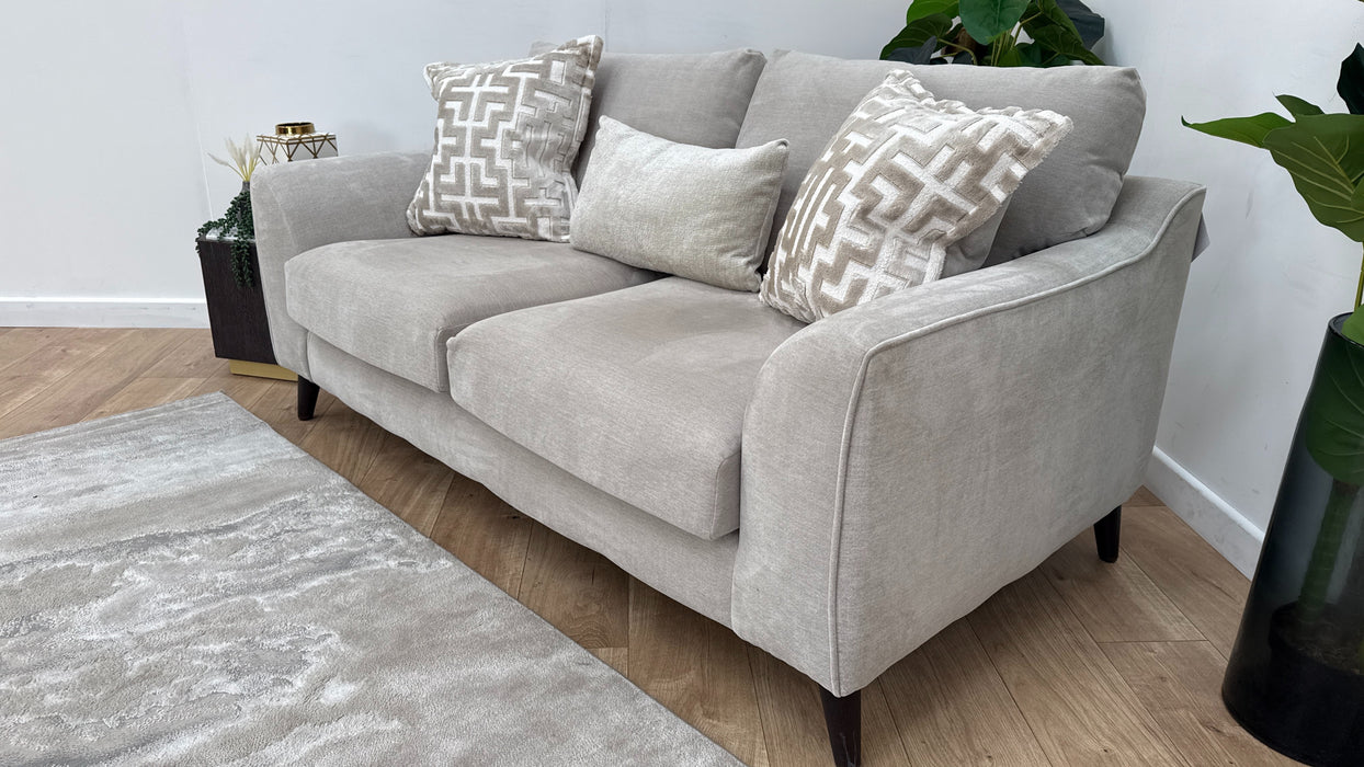 Sofology Mayfair Fabric 2 Seater in Soft Chenille Linen/Pearl Mix