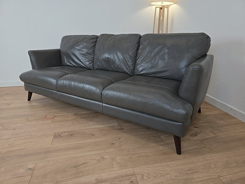 Angelo 3 Seater - Leather Sofa - Alaska Fog