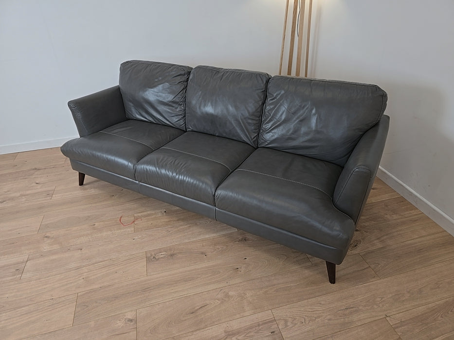 Angelo 3 Seater - Leather Sofa - Alaska Fog