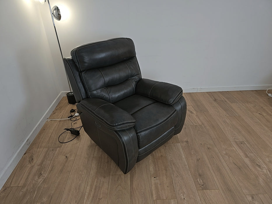 Noah Chair  - Leather Power Recliner  - Graphite