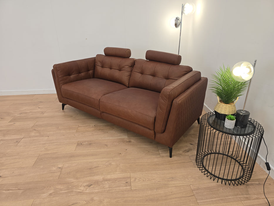 Muse 2.5 Seater Sofa - Leather - Matte Espresso