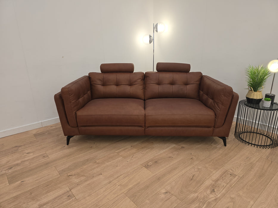 Muse 2.5 Seater Sofa - Leather - Matte Espresso