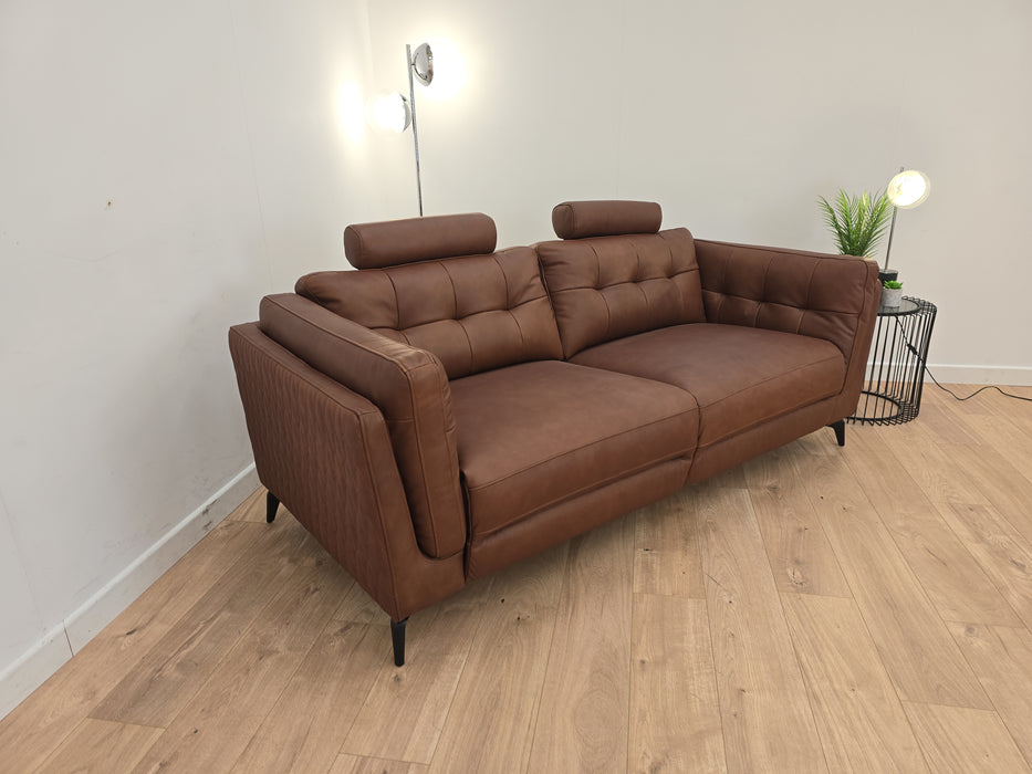 Muse 2.5 Seater Sofa - Leather - Matte Espresso