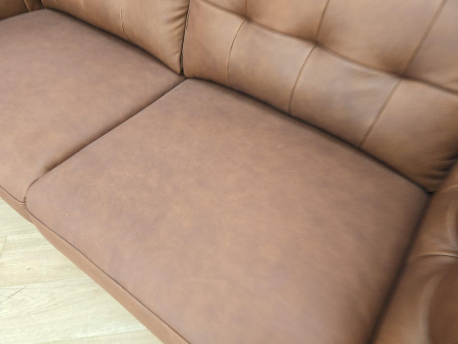 Muse 2.5 Seater Sofa - Leather - Matte Espresso