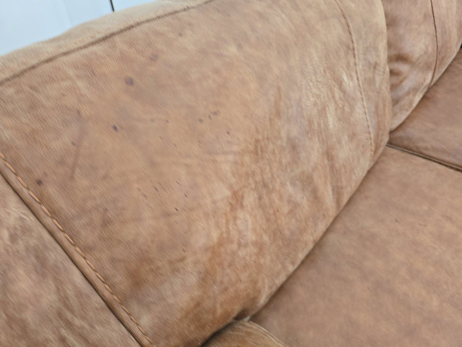 Linara 3 Leather Sofa Utah Tan