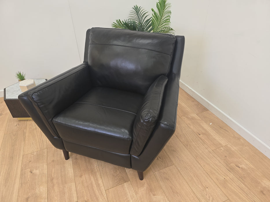 Fellini Chair - Leather- Hampshire Black