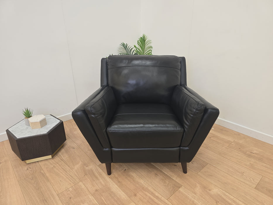 Fellini Chair - Leather- Hampshire Black