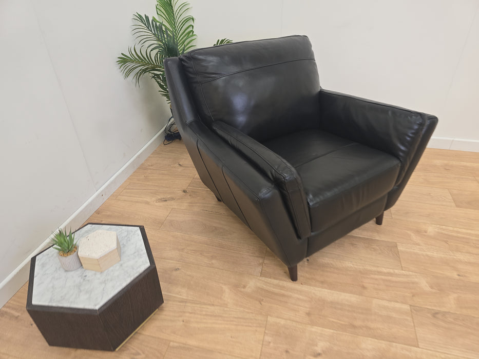 Fellini Chair - Leather- Hampshire Black