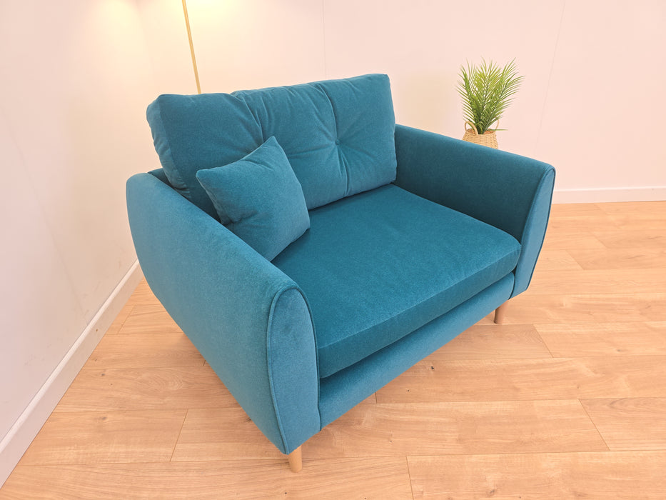 Finchley Loveseat - Fabric - Nordic Teal All Over