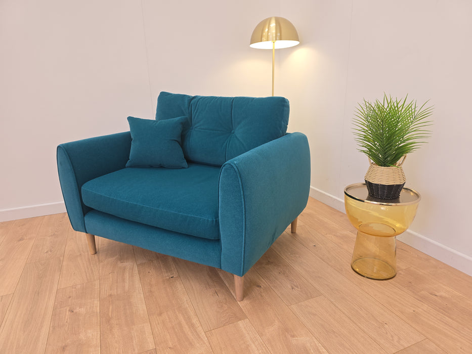 Finchley Loveseat - Fabric - Nordic Teal All Over