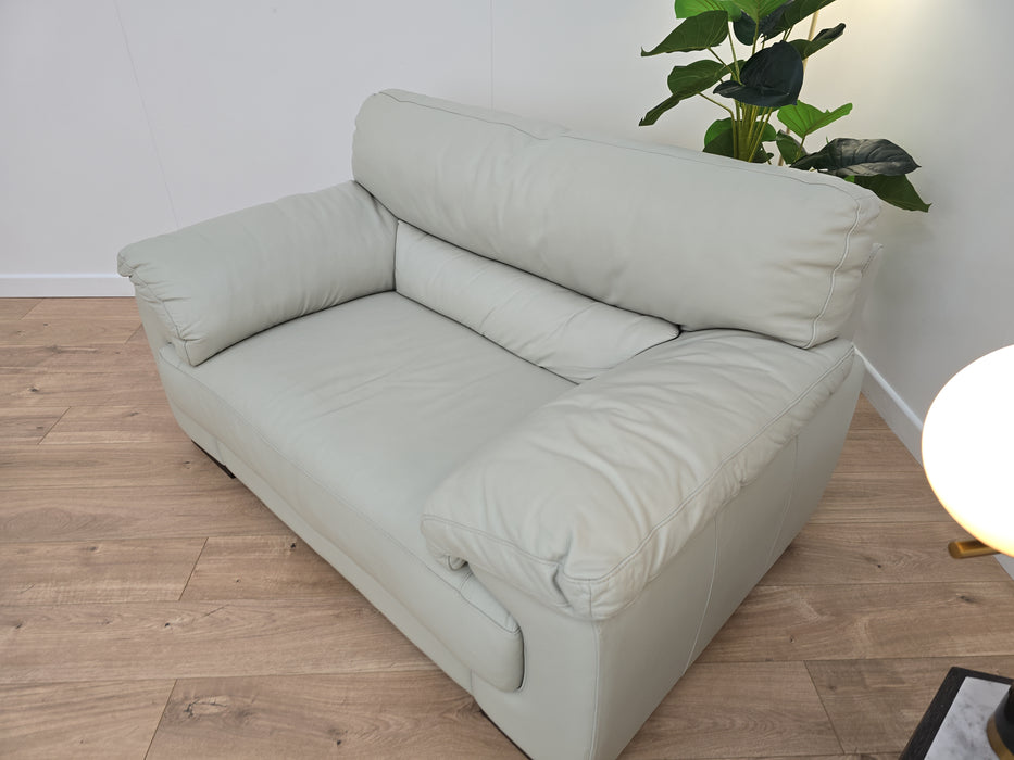 Santino Loveseat - Leather - Caruso Stonewhite