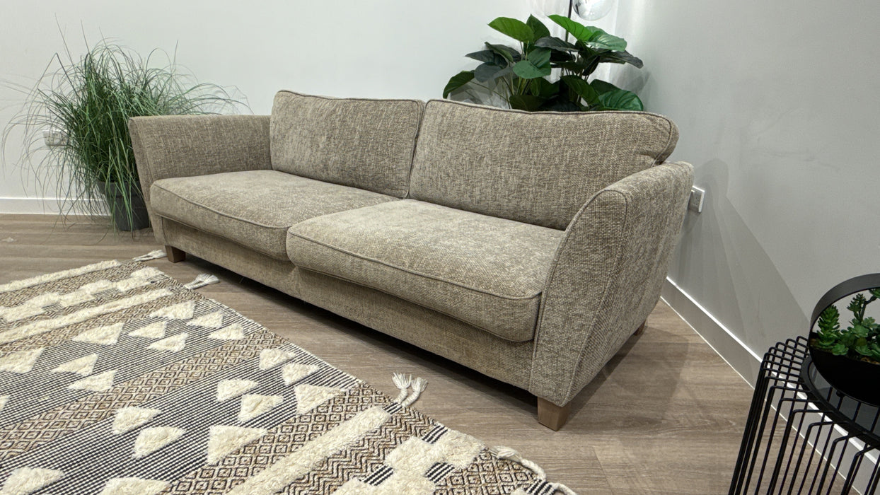 Sofology Canterbury 4 Seater Fabric Sofa in Weave Linen.