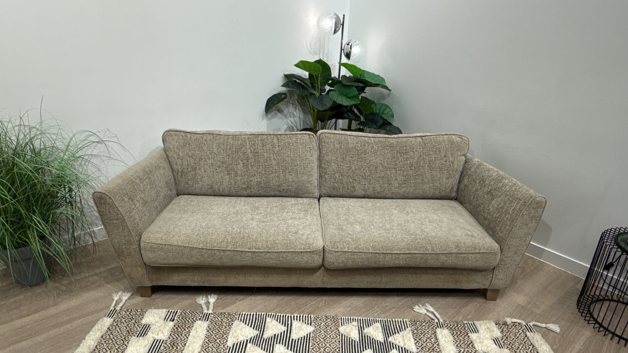 Sofology Canterbury 4 Seater Fabric Sofa in Weave Linen.