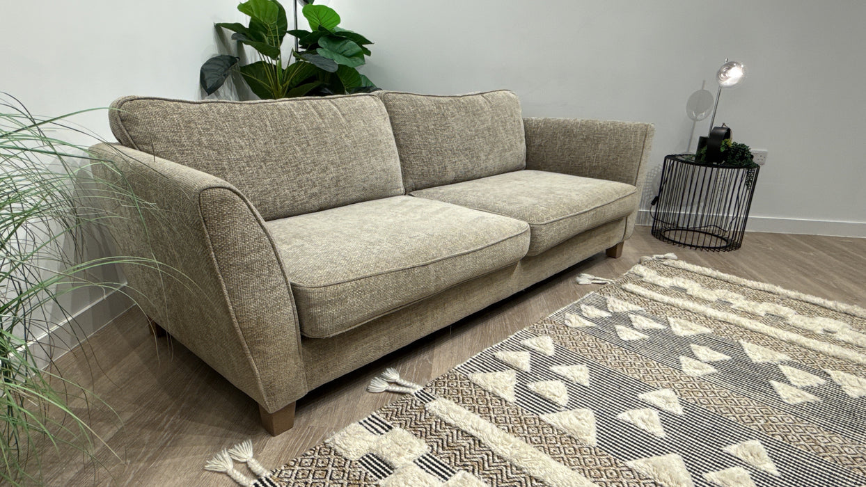Sofology Canterbury 4 Seater Fabric Sofa in Weave Linen.