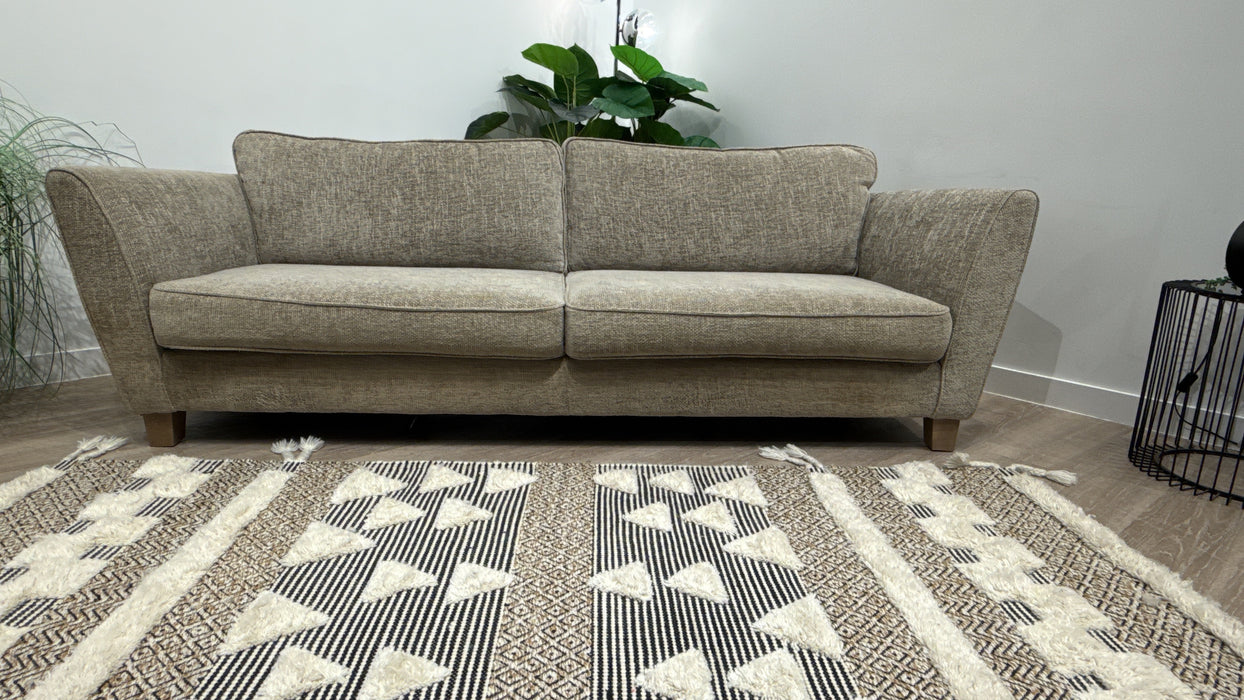 Sofology Canterbury 4 Seater Fabric Sofa in Weave Linen.