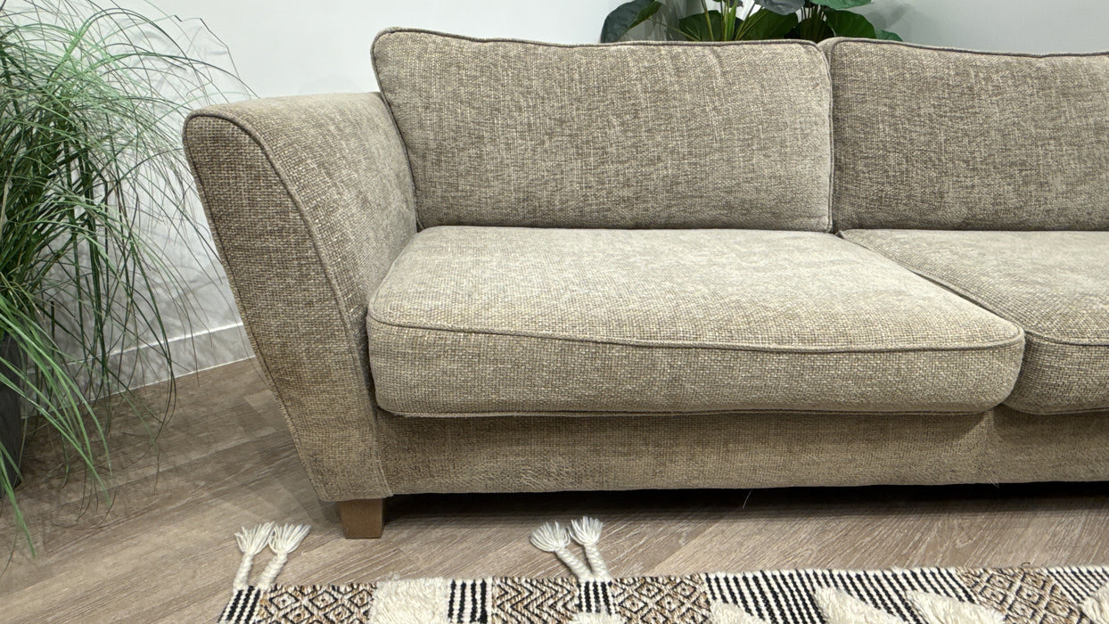 Sofology Canterbury 4 Seater Fabric Sofa in Weave Linen.