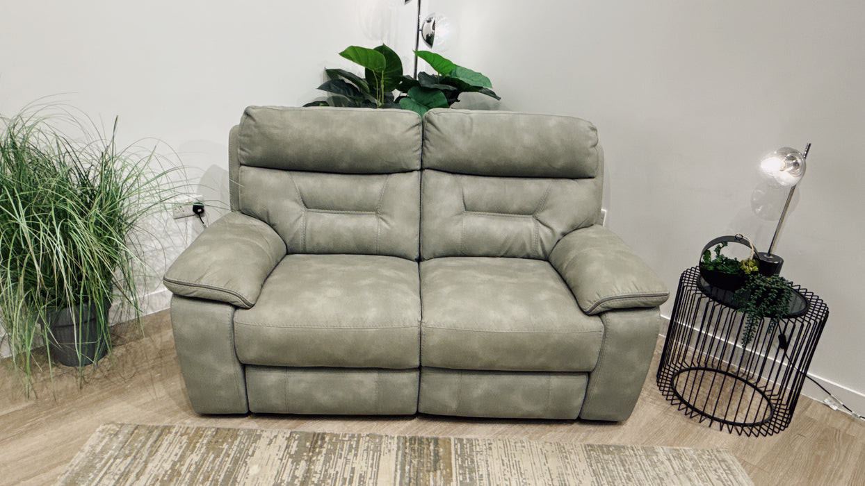 DFS  Foster 2 Seater Fabric Power Recliner in Frost