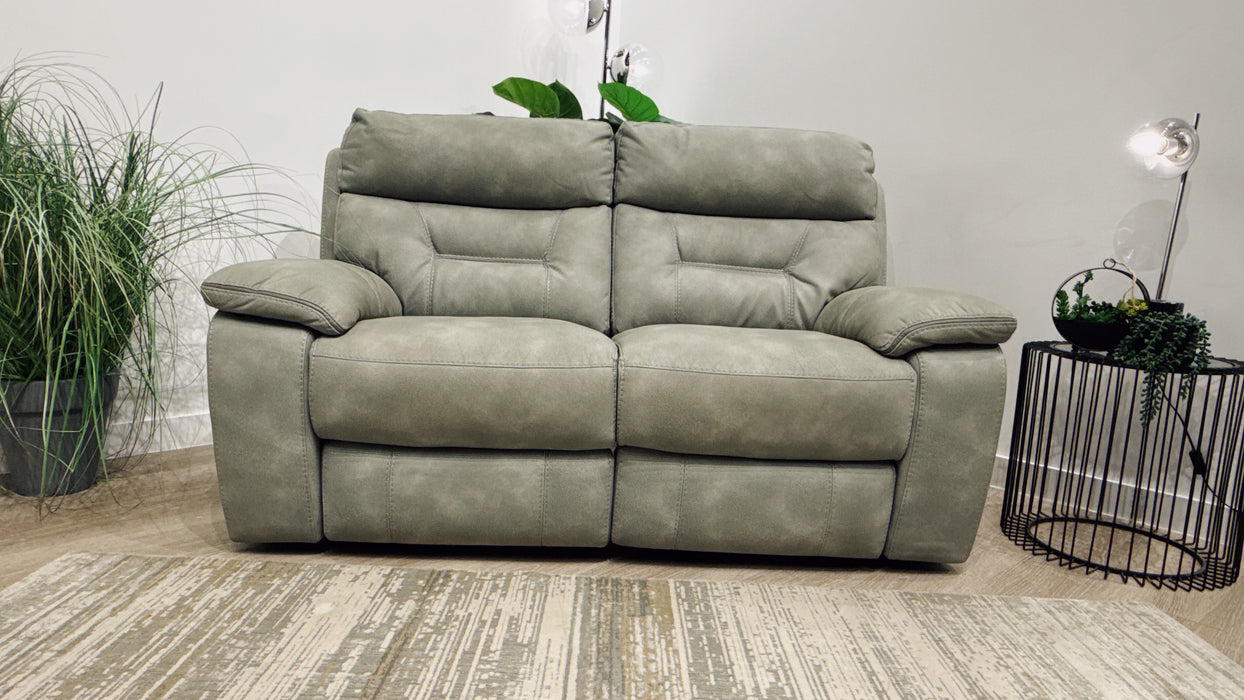 DFS  Foster 2 Seater Fabric Power Recliner in Frost