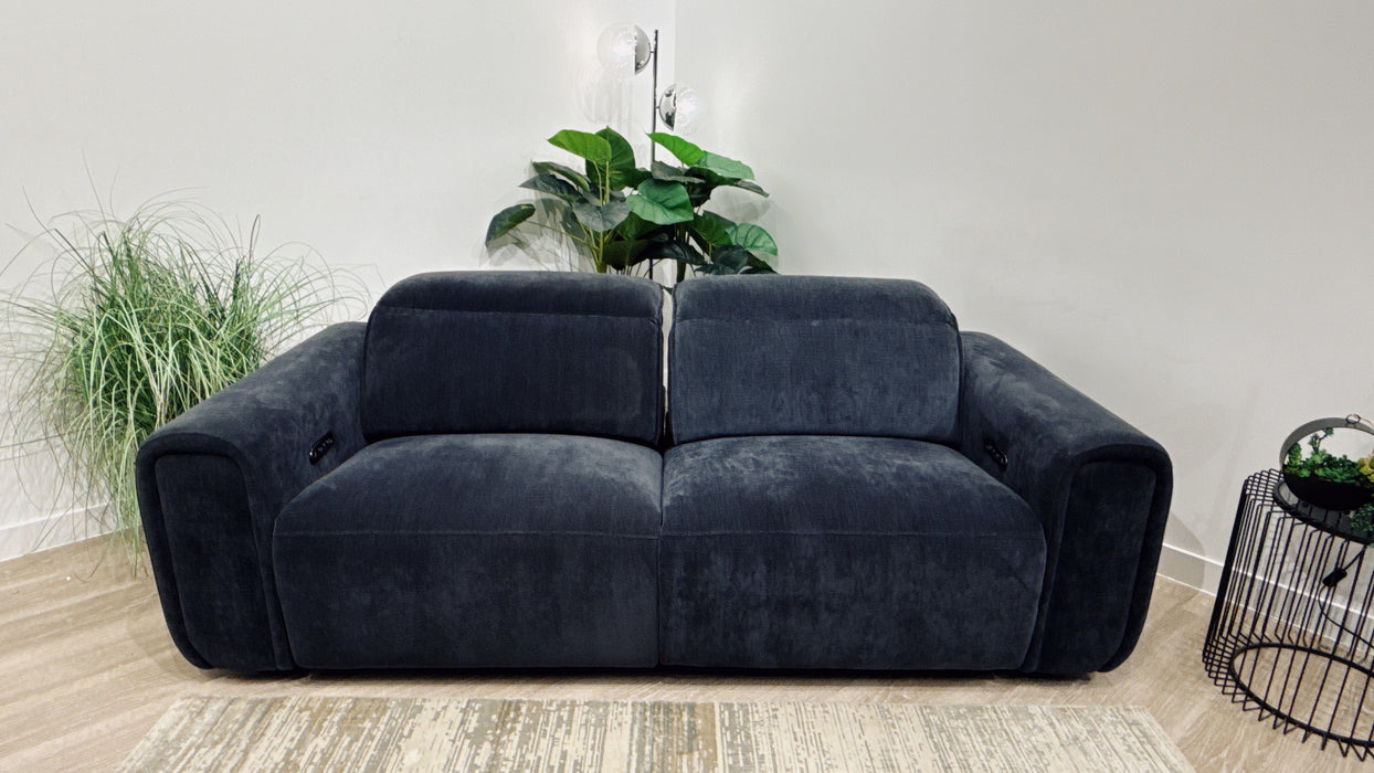Sofology Premiere 2.5 Fabric Power Recliner in Chenille Ink