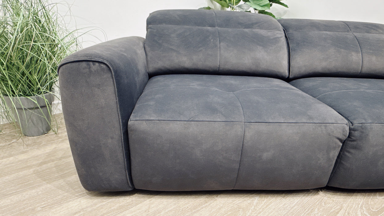 Sofology Riviera Fabric 3 Seater Motion Chaise in Lifestyle Flecked Anthracite