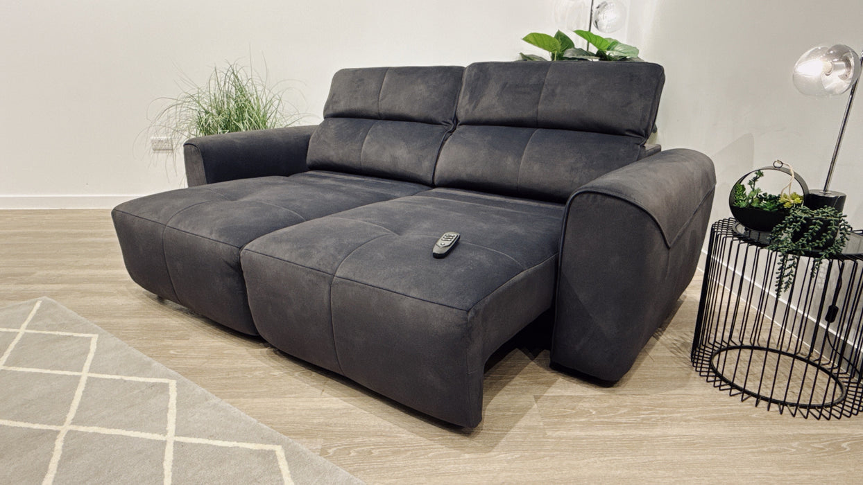 Sofology Riviera Fabric 3 Seater Motion Chaise in Lifestyle Flecked Anthracite