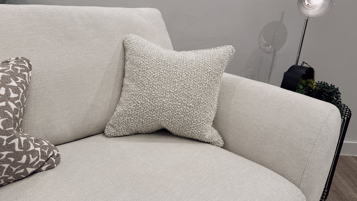 Sofology Hackney Fabric 3 Seater Memory Foam Seats in Linen Look Chenille Mist Mix