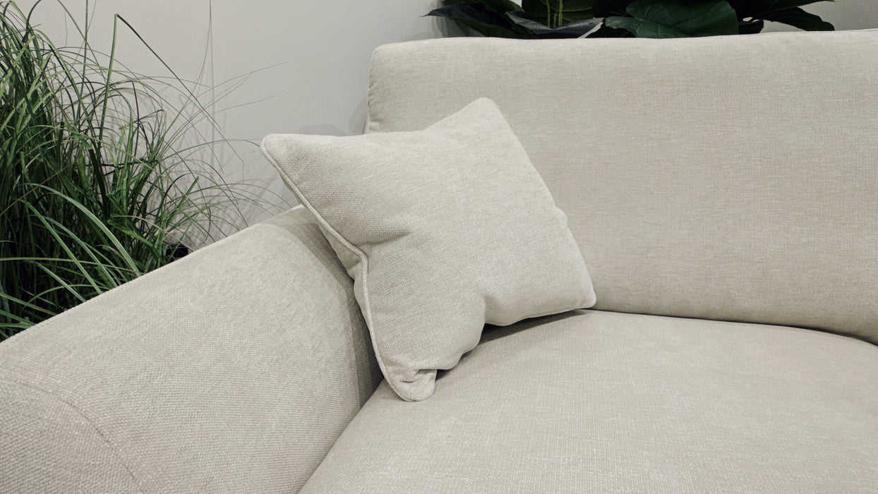 Sofology Hackney Fabric Loveseat Sprung Seat in Linen Look Chenille Mist