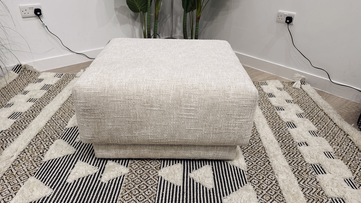 Sofology Emmy Fabric Footstool in Aston Natural