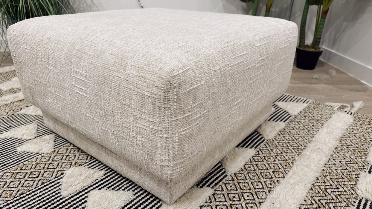 Sofology Emmy Fabric Footstool in Aston Natural