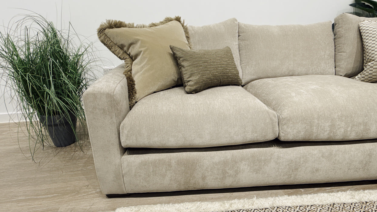 Sofology Moderna Fabric 3 Corner 1.5 + Armless Unit in Chenille Wicker