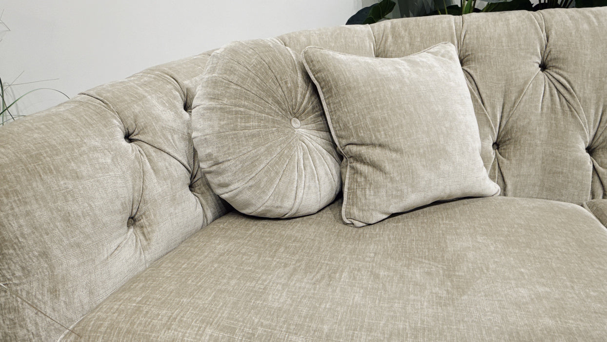 Sofology The Gatsby Fabric 3 Seater in Luxury Chenille Linen