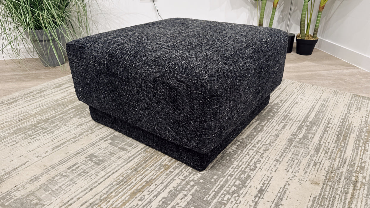 Sofology Cove Fabric Designer Footstool in Anthracite All Over