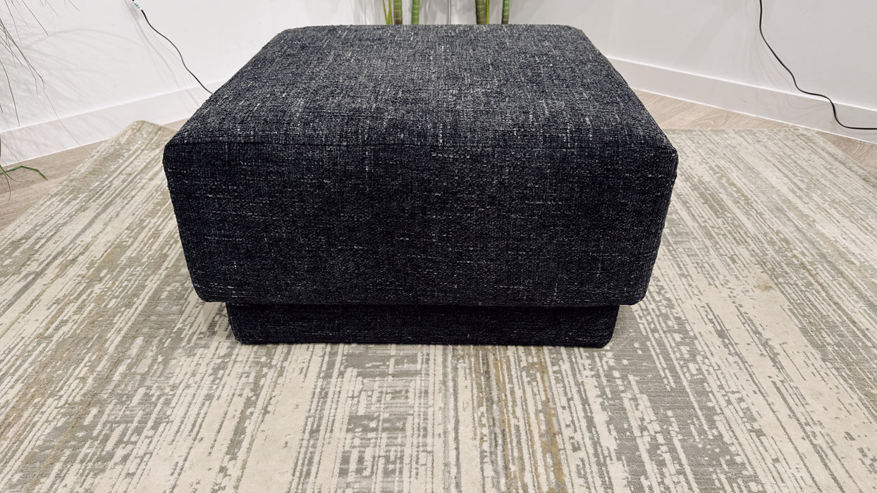 Sofology Cove Fabric Designer Footstool in Anthracite All Over