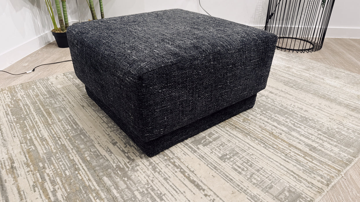 Sofology Cove Fabric Designer Footstool in Anthracite All Over