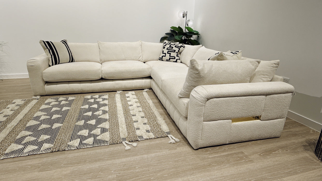 Sofology Westwood 3 Corner 3 Fabric Sofa in Soft Boucle Ecru