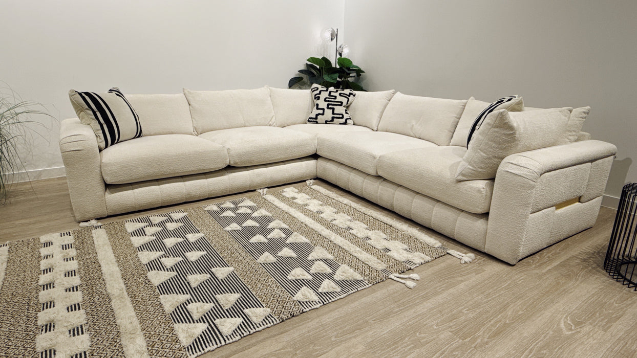 Sofology Westwood 3 Corner 3 Fabric Sofa in Soft Boucle Ecru